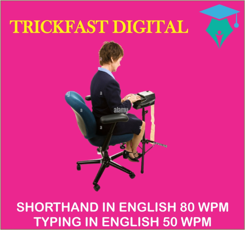 SHORTHAND IN ENGLISH 80 WPM TYPING IN ENGLISH 50 WPM